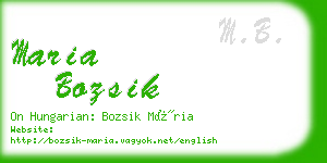 maria bozsik business card
